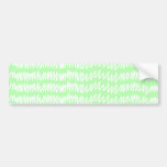 Light green and white squiggle pattern. bumper sticker