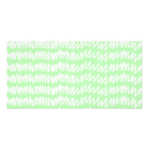 Light green and white squiggle pattern. custom photo card