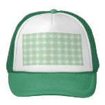 Light green and white swirl pattern. hats