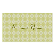 Light Green Argyle Business Card
