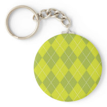 Light Green Argyle Pattern Key Chains