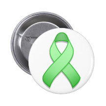 Light Green Awareness Ribbon Button