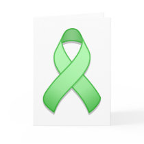 Light Green Awareness Ribbon Card