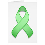 Light Green Awareness Ribbon Card