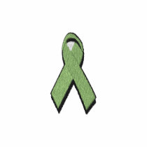 light green awareness ribbon polo