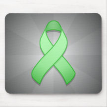 Light Green Awareness Ribbon Mousepad