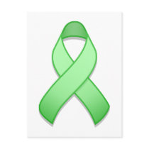 Light Green Awareness Ribbon Postcard