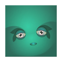 Light Green Cutie Bubble Gallery Wrapped Canvas