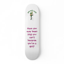 Light Green Girls Baseball Custom Skate Board