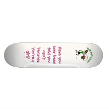 Light Green Girls Basketball Custom Skateboard