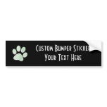 Light Green Halftone Paw Print bumper stickers