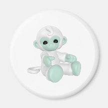 Light Green Monkey Refrigerator Magnet