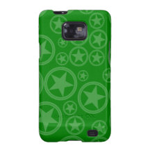 Light Green Stars in Circles on Green Galaxy SII Case