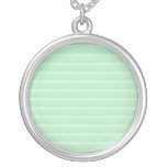 Light Green Stripe Pattern. Pendant