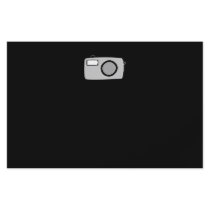 Light Grey and Black Camera. On Black. Full Color Flyer