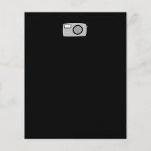 Light Grey and Black Camera. On Black. Flyer