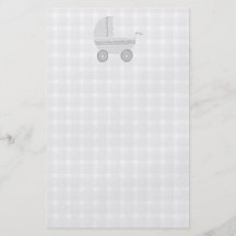Light grey and white baby pram. flyer design