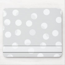 Light grey and white dotty pattern. mouse pad