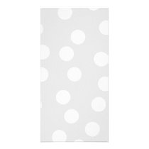 Light grey and white dotty pattern. picture card