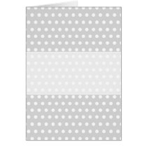 Light Grey and White Polka Dot Pattern. Greeting Cards