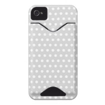 Light Grey and White Polka Dot Pattern. Id Iphone 4 Cases