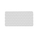 Light Grey and White Polka Dot Pattern. Address Label