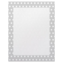 Light Grey and White Polka Dot Pattern. Custom Letterhead