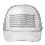 Light grey and white squiggle pattern. hats