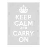Light Grey Keep Calm and Carry On Personalized Announcements