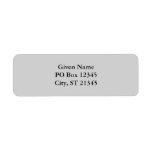 Light Grey Return Address Labels