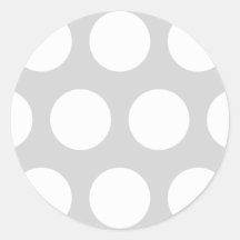 Light Grey with Dots Round Stickers