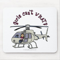 Light Helicopter Girl Mousepad
