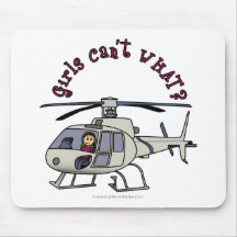 Light Helicopter Girl Mousepad