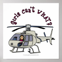 Light Helicopter Girl Posters