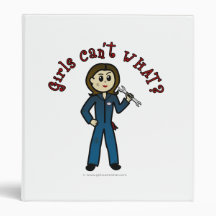 Light Mechanic Girl 3 Ring Binder
