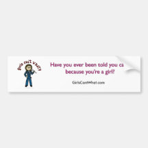 Light Mechanic Girl Bumper Sticker