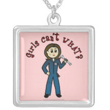 Light Mechanic Girl Custom Necklace