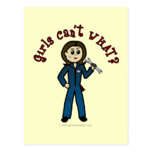 Light Mechanic Girl Post Cards