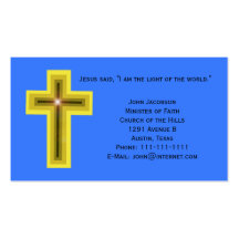 Light of the World Cross Christian Business Card