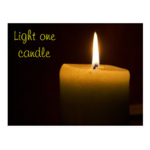 Light one candle postcard