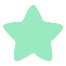 Light Pastel Mint Green Star Sticker