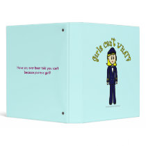 Light Pilot Girl 3 Ring Binder