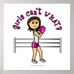 Light Pink Female Boxing Posters