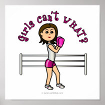 Light Pink Female Boxing Posters