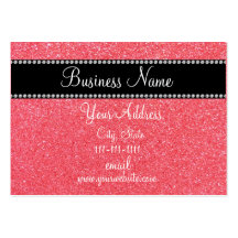 Light pink glitter bling business card template