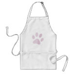 Light Pink Halftone Paw Print aprons