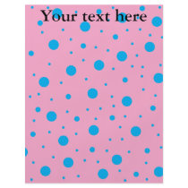 Light pink sky blue tiny and big polka dots