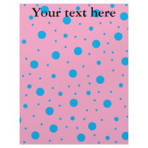 Light pink sky blue tiny and big polka dots