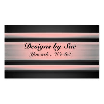 Light Pink Tinted Metal Business Card Template