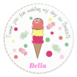 Light Pink Whimsical Ice Cream Party Cute Sticker
